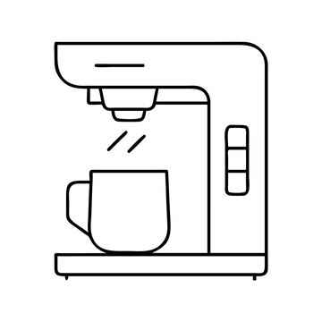 recommend clip art: coffee maker icon, coffee maker line art - simple line art of coffee maker, perfect for coffee maker logos and icons