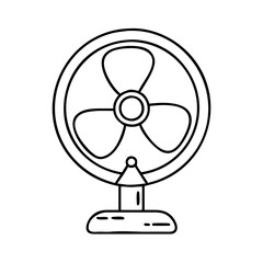 Obraz premium desk fan icon, desk fan line art - simple line art of desk fan, perfect for desk fan logos and icons