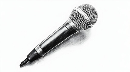 Obraz premium drawing of a mic illustration
