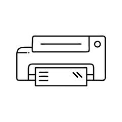 laminator icon, laminator line art - simple line art of laminator, perfect for laminator logos and icons