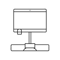 monitor stand icon, monitor stand line art - simple line art of monitor stand, perfect for monitor stand logos and icons