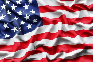 Flag, Stripes, Stars, Blue, Red, White, Symbol, Cloth, Fabric, Wave