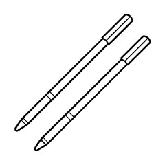 pen refills icon, pen refills line art - simple line art of pen refills, perfect for pen refills logos and icons