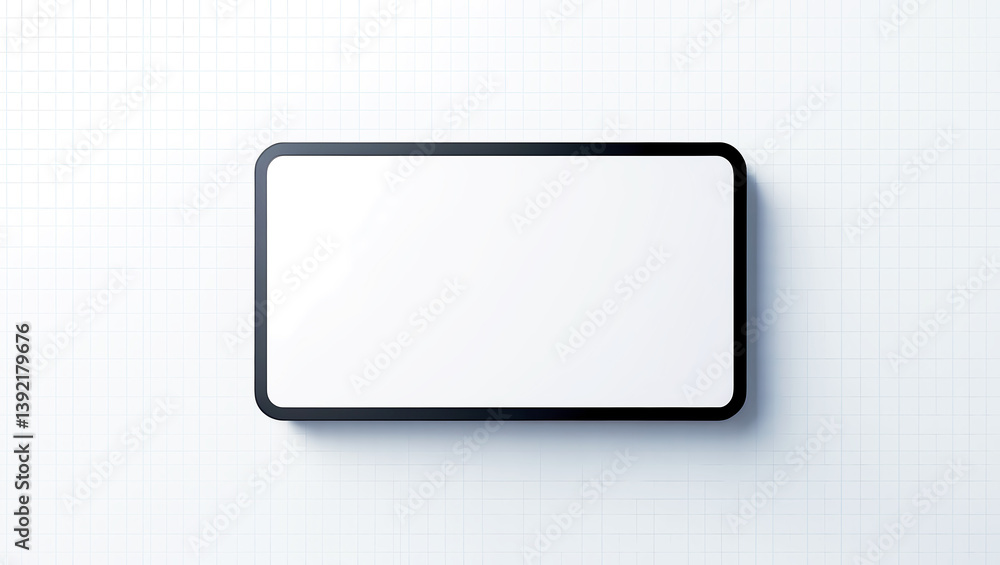 Aufkleber a modern phone or tablet screen with a clean, empty display. The device has a sleek black frame and is set against a simple background