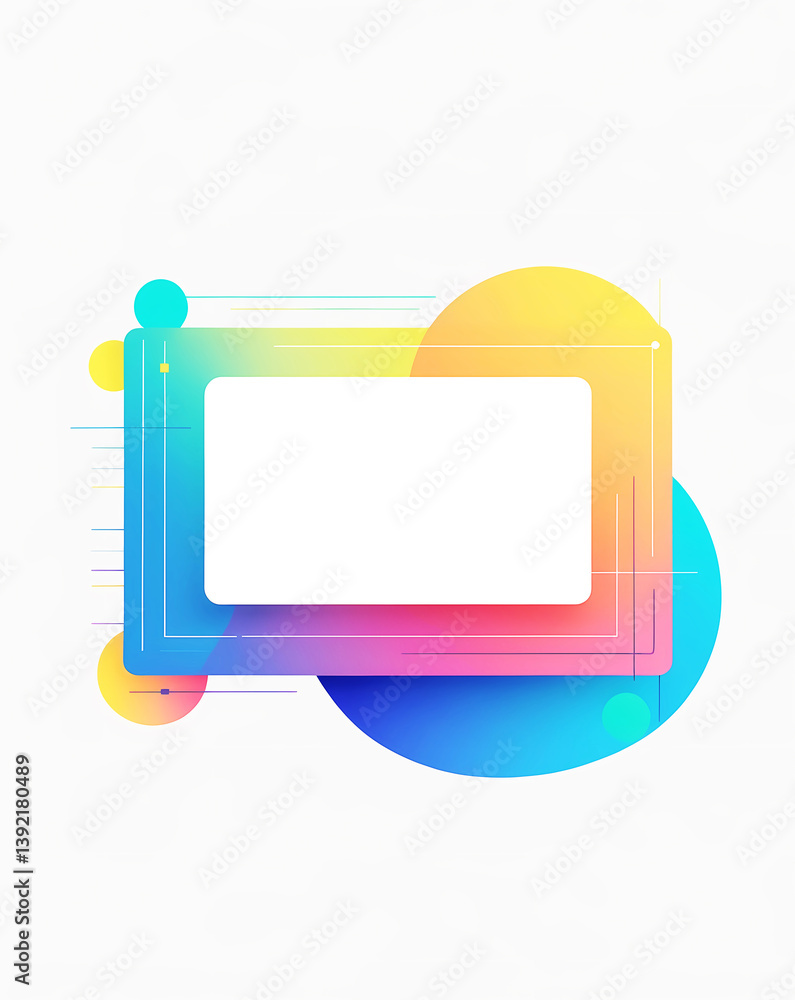 Poster A colorful geometric abstract frame with copy space, ideal for modern design needs 