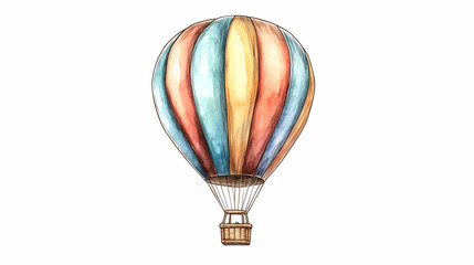 Obraz premium drawing hot air balloon illustration