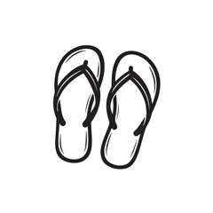 flip flops isolated on white