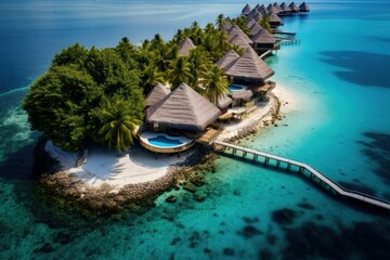 Obraz premium Maldives scenery outdoors nature ocean.