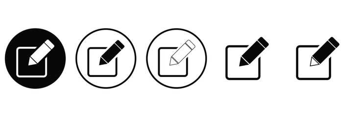 Set of  Edit icon set. edit document icon. edit text icon. pencil. sign up vector illustration