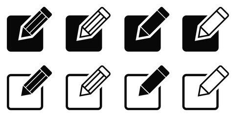 Set of  Edit icon set. edit document icon. edit text icon. pencil. sign up vector illustration