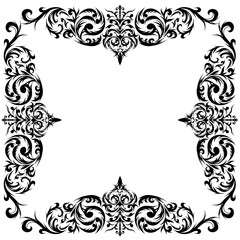 frame with floral ornament