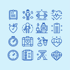 Set of social network and business icons for web and communication design