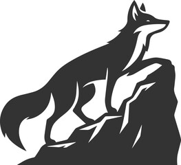 Silhouette of a fox vector