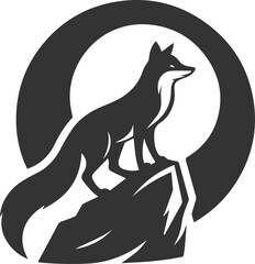 Silhouette of a fox vector