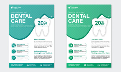 Dental and Medical Related Flyer Design Template