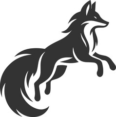 Silhouette of a fox vector