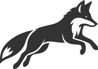 Silhouette of a fox vector