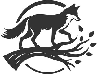 Silhouette of a fox vector