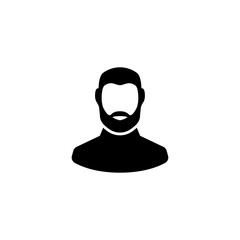 Stylized male avatar with beard for digital identity.