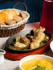 Lamb buglama soup in pan