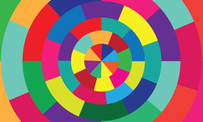 Obraz premium The circular maze pattern in this vector background draws inspiration from dart games, combining symmetry and complexity into a stunning visual structure.