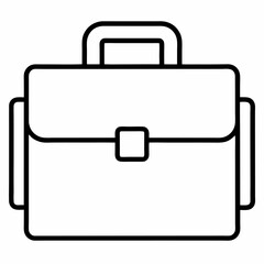 Portfolio outline icon on white background