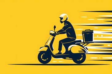Fast food delivery on scooter