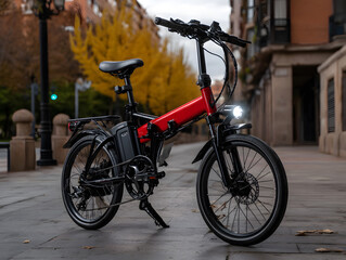 ebike bicycle electrical black and red 