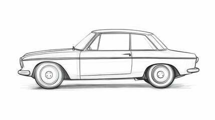 Naklejka premium sketch drawing of a car illustration