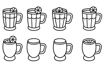 Moscow Mule Line Art Minimal Outline for Graphic Projects  