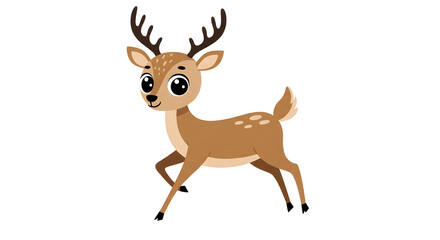 Fototapeta premium Cute impala cartoon on white background