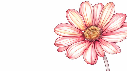 Fototapeta premium drawing flower color illustration
