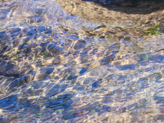 春の川　水の流れアップ36