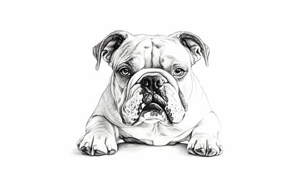 drawing english bulldog illustration