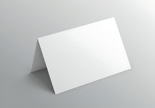 Blank white tent card mockup template for event table display design mockup