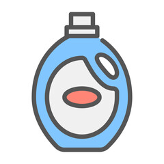 detergent filled outline icon. household color line illustration.
