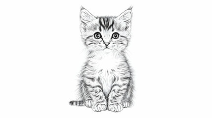 drawing of kitty illustration