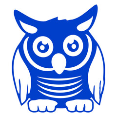 Owl night bird wise forest animal wisdom cuckoo Isolated Vector Graphic Design Illustration
