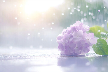 雨とあじさい Rain and Hydrangea