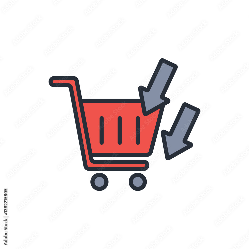 Poster add to cart icon. vector. editable stroke.linear style sign for use web design,logo.symbol illustrat