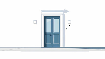 Obraz premium drawing on doors illustration