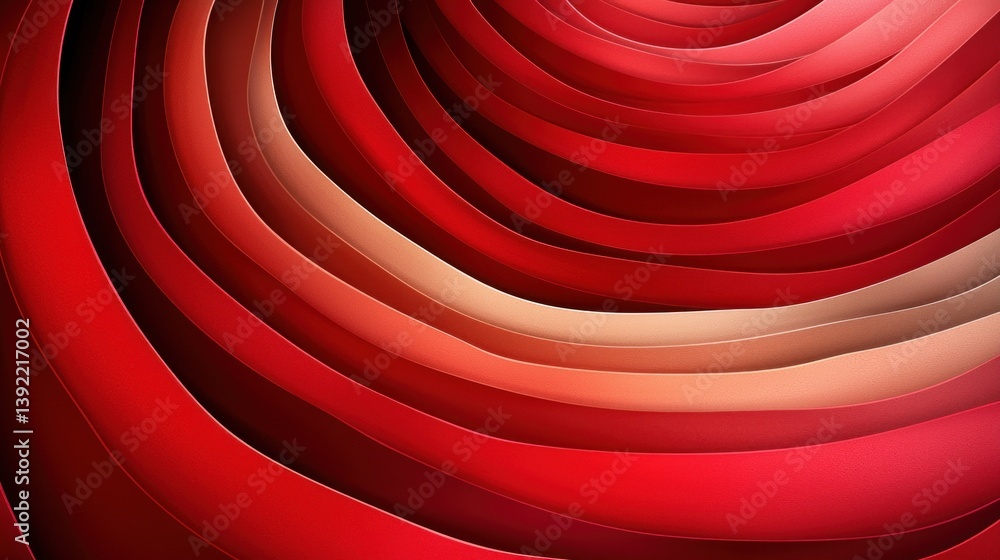 Poster abstract red swirls: a mesmerizing display of curved lines and gradients, creating a dynamic and vis