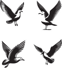 Seagull Vector Illustration – Coastal Sea Bird Design for Beach, Ocean, and Nautical Themes