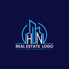 HN Real Estate and Construction Logo Design
