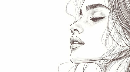 Fototapeta premium drawing on women illustration