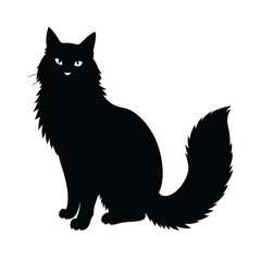 -maine-coon-cat-with-fluffy-tail-vector-silhouette 