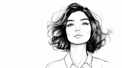 Naklejka premium drawing on women illustration