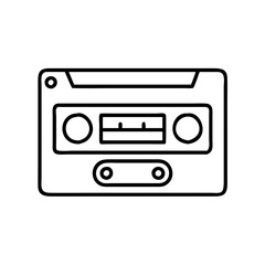 Retro cassette tape vector illustration for music lovers and vintage audio technology enthusiasts design asset