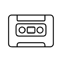 Vintage audio cassette tape vector illustration for music lovers and retro technology enthusiasts design 