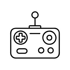 Outline joystick vector illustration for gaming console design and retro arcade games and vintage controllers